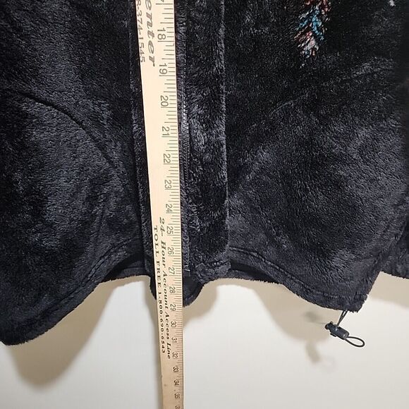 Bear Ridge Dreamcatcher Jacket Men's L Black Fleece Full Zip Native American Vin - Picture 12 of 14